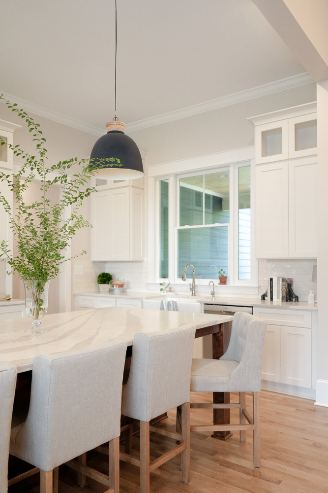 Light, Transitional Farmhouse Inspired Kitchen Remodel in Winder, GA by Exodus Design Build project photo 3